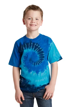 Port & Company Youth Tie-Dye Short Sleeve Crewneck T-Shirt - Ocean Rainbow