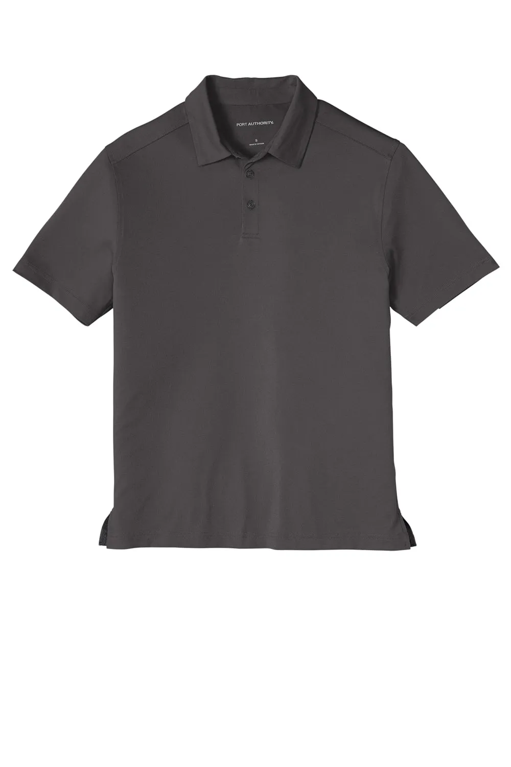 Port Authority Mens City Moisture Wicking Short Sleeve Polo Shirt - Graphite Grey