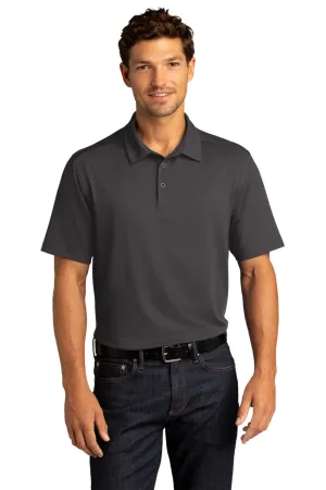 Port Authority Mens City Moisture Wicking Short Sleeve Polo Shirt - Graphite Grey