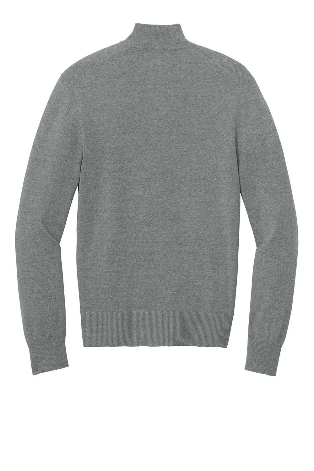 Port Authority Mens Easy Care Long Sleeve 1/4 Zip Sweater - Heather Medium Grey