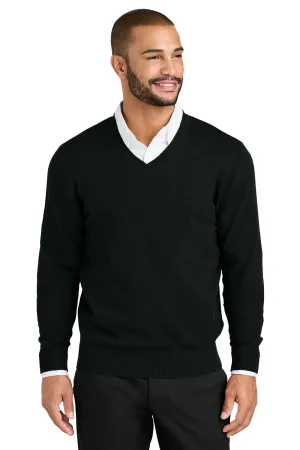 Port Authority Mens Easy Care Long Sleeve V-Neck Sweater - Deep Black