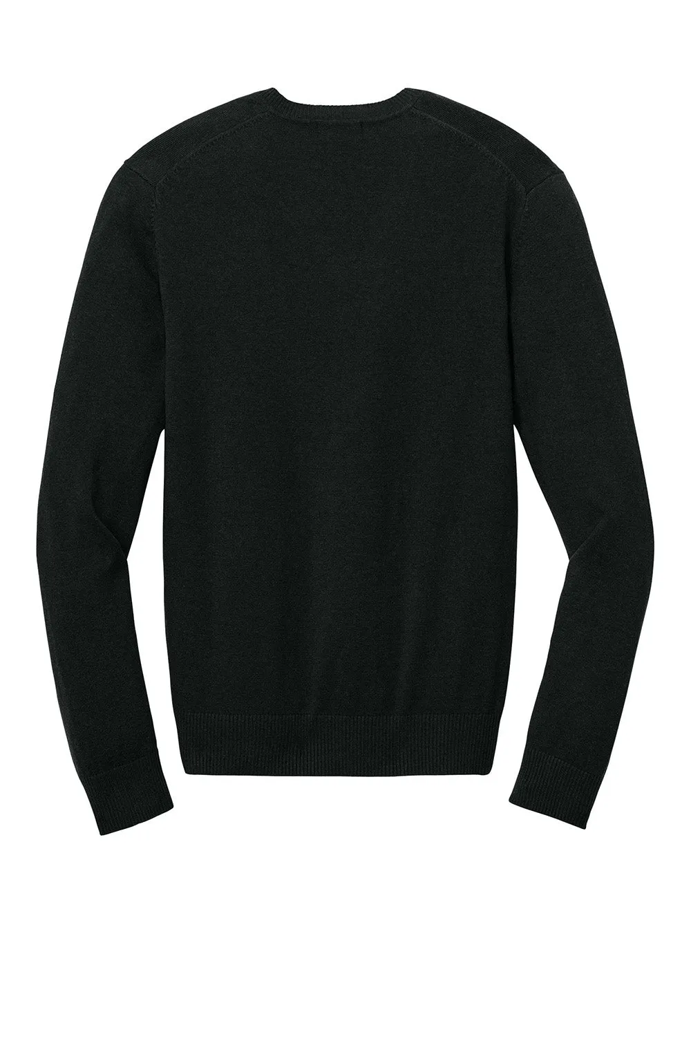 Port Authority Mens Easy Care Long Sleeve V-Neck Sweater - Deep Black