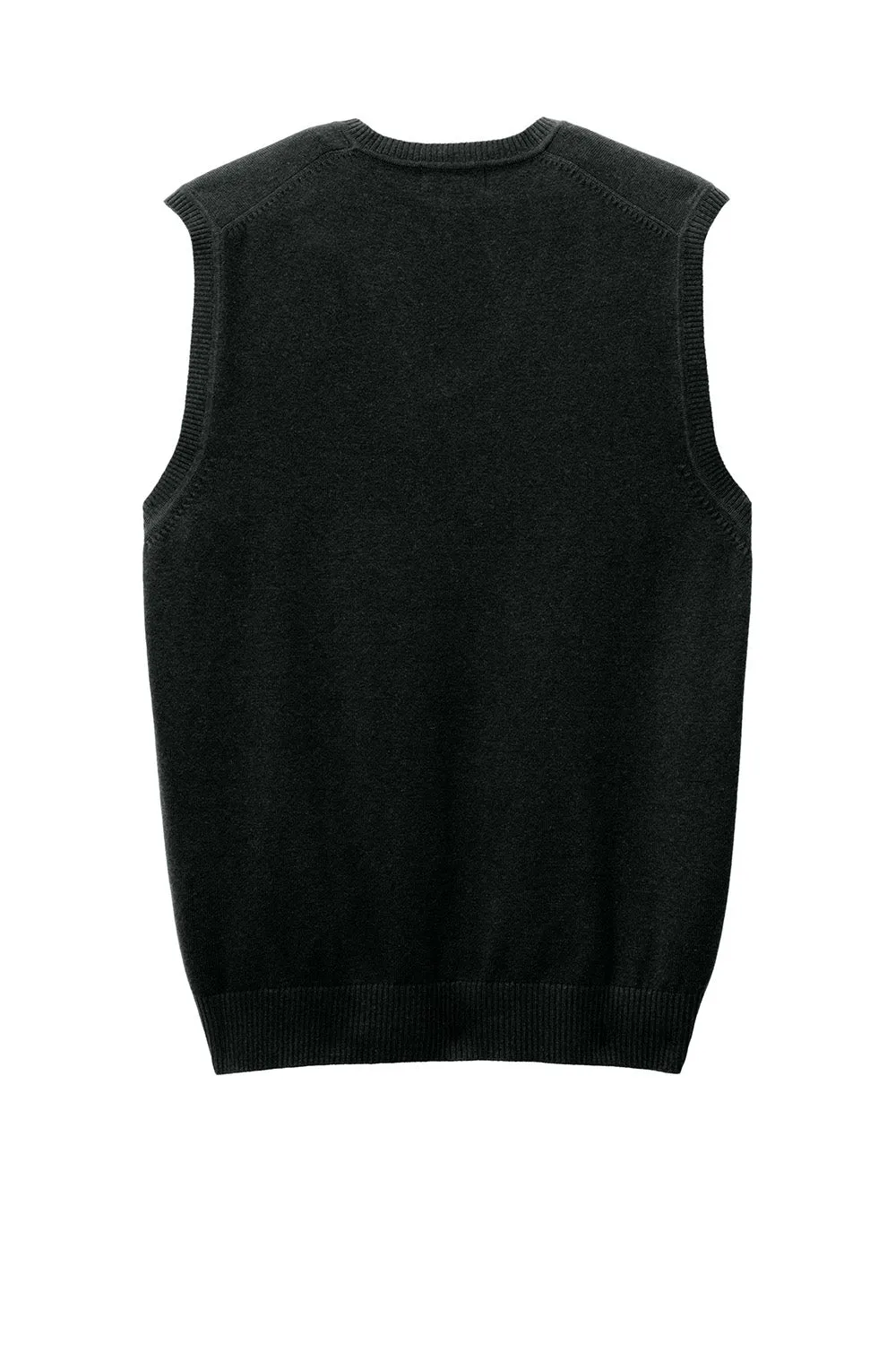 Port Authority Mens Easy Care V-Neck Sweater Vest - Deep Black