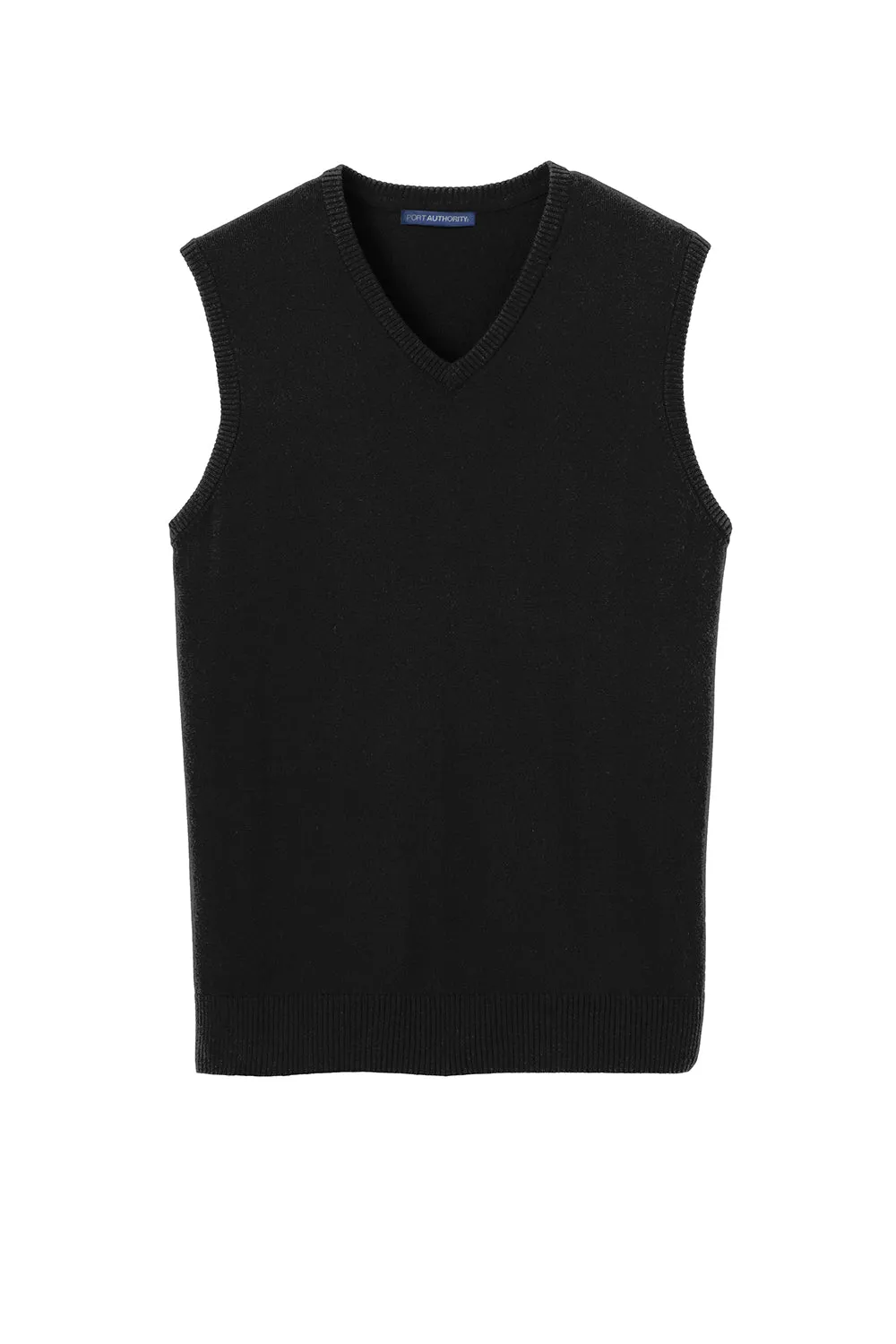 Port Authority Mens V-Neck Sweater Vest - Black - Closeout