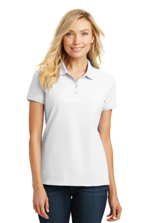 Port Authority Womens Core Classic Short Sleeve Polo Shirt - White