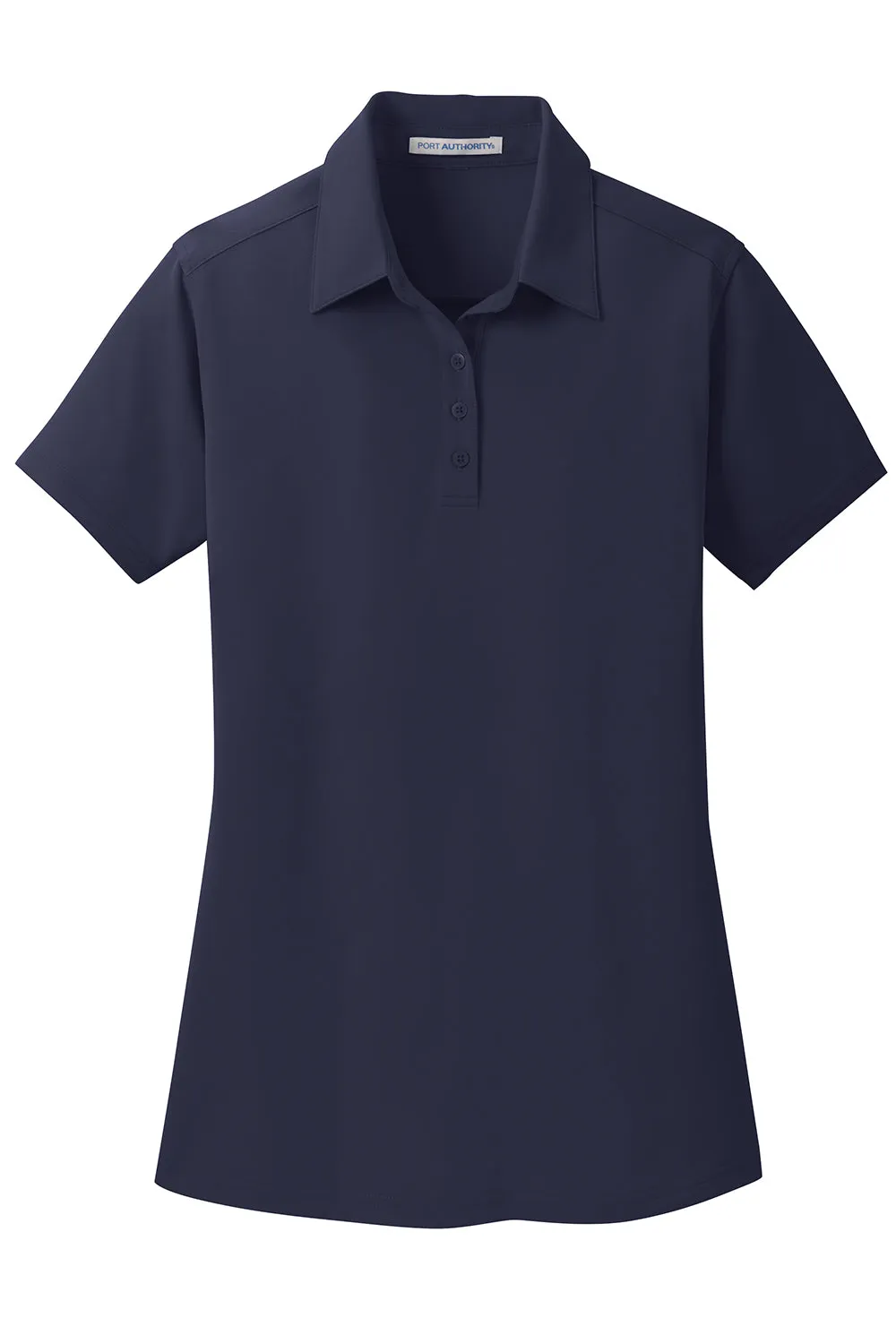 Port Authority Womens Dimension Moisture Wicking Short Sleeve Polo Shirt - Dark Navy Blue - Closeout