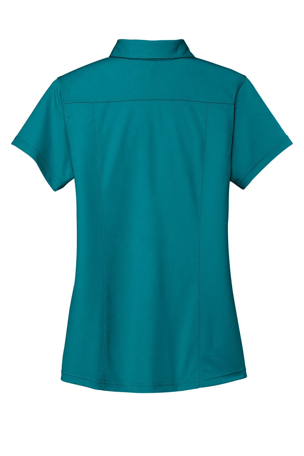 Port Authority Womens Dimension Moisture Wicking Short Sleeve Polo Shirt - Dark Teal Green - Closeout
