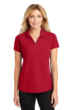 Port Authority Womens Dry Zone Moisture Wicking Short Sleeve Polo Shirt - Engine Red