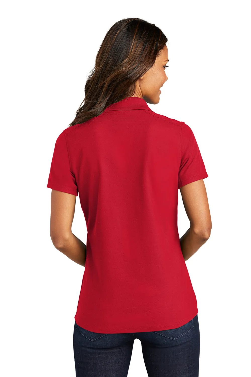 Port Authority Womens EZPerformance Moisture Wicking Short Sleeve Polo Shirt - Apple Red
