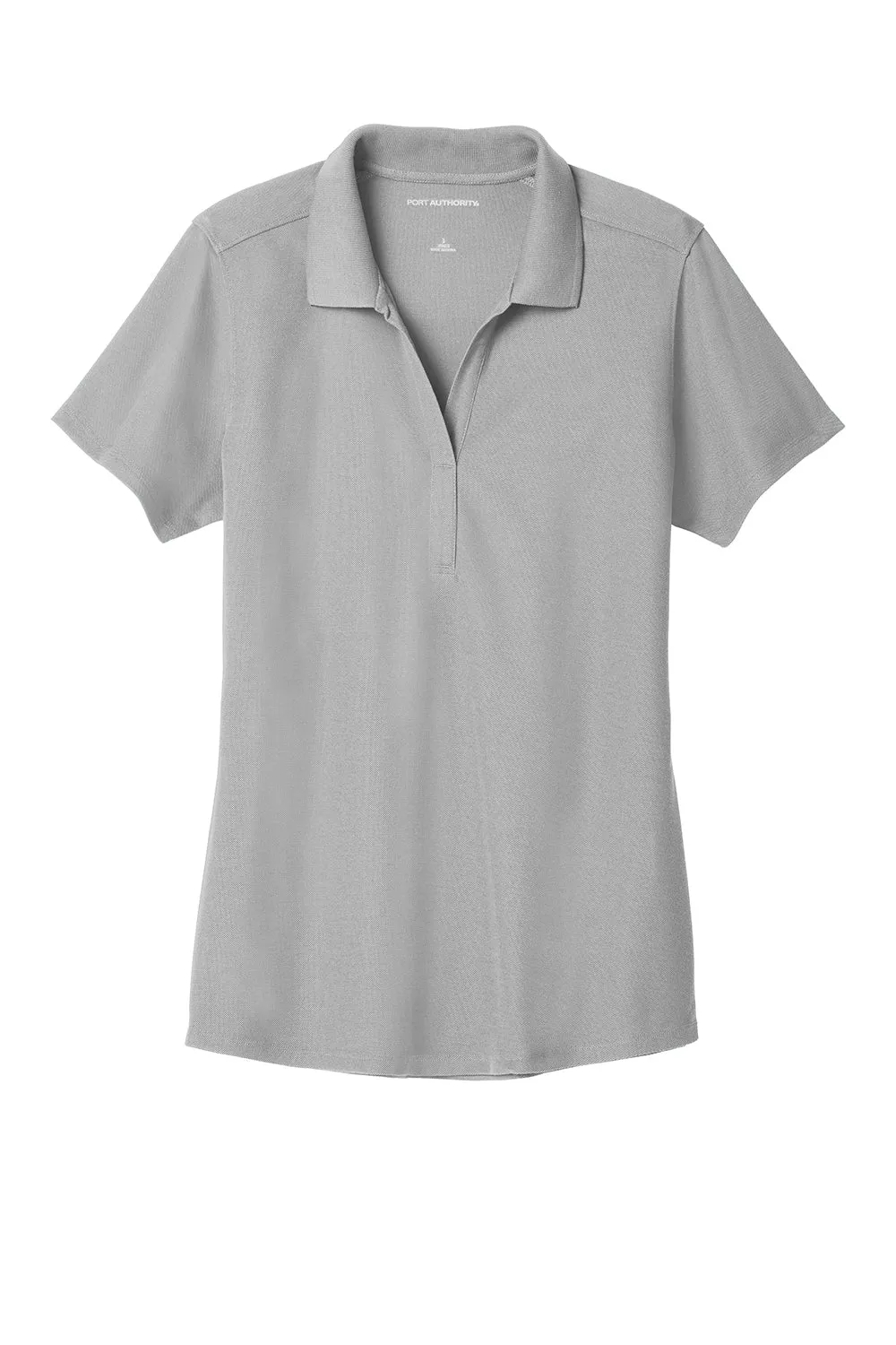 Port Authority Womens EZPerformance Moisture Wicking Short Sleeve Polo Shirt - Gusty Grey - Closeout