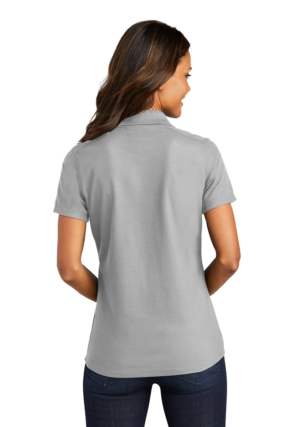 Port Authority Womens EZPerformance Moisture Wicking Short Sleeve Polo Shirt - Gusty Grey - Closeout