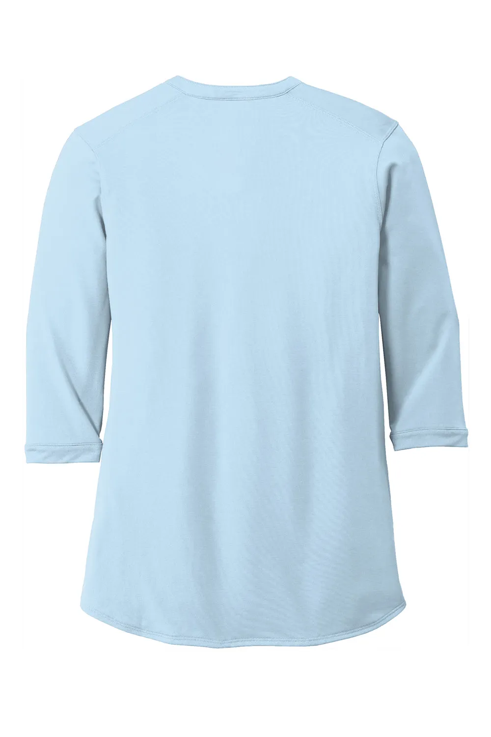 Port Authority Womens Moisture Wicking 3/4 Sleeve Polo Shirt - Cloud Blue - Closeout