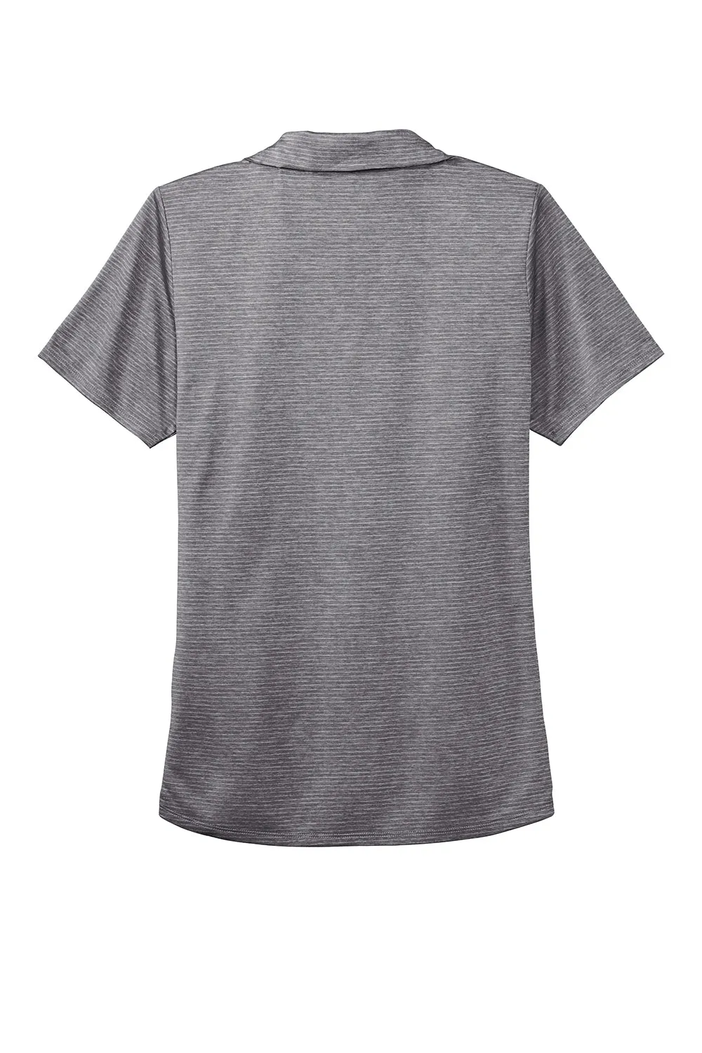 Port Authority Womens Moisture Wicking Shadow Stripe Short Sleeve Polo Shirt - Shadow Grey - Closeout