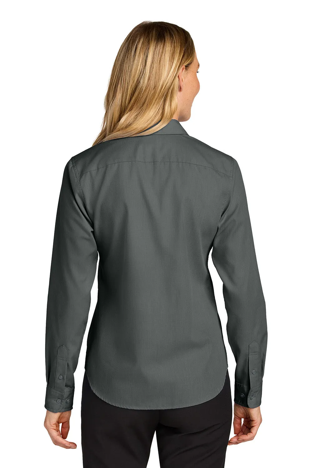 Port Authority Womens Nailhead Easy Care Long Sleeve Button Down Shirt - Deep Black