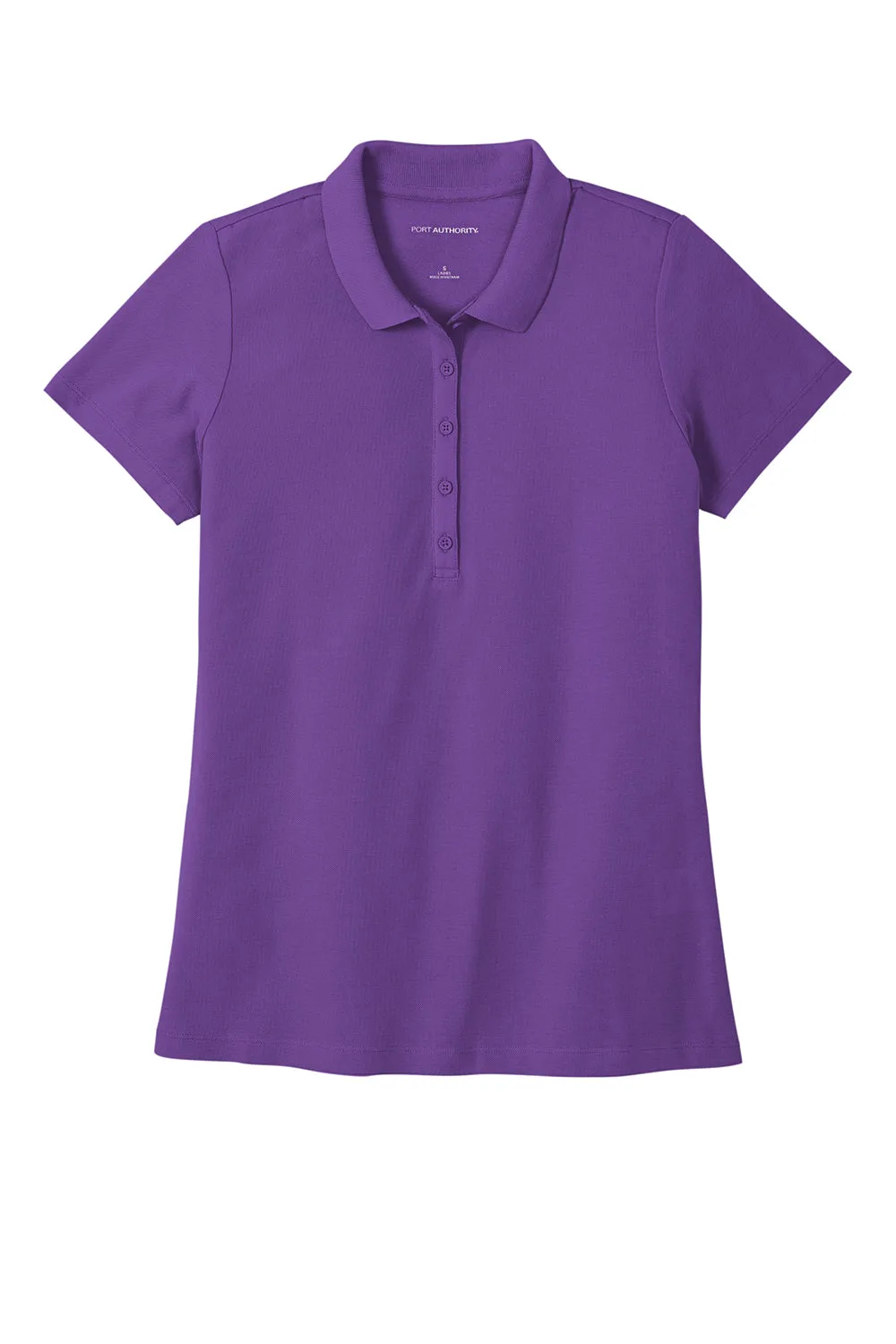 Port Authority Womens React SuperPro Snag Resistant Short Sleeve Polo Shirt - Purple
