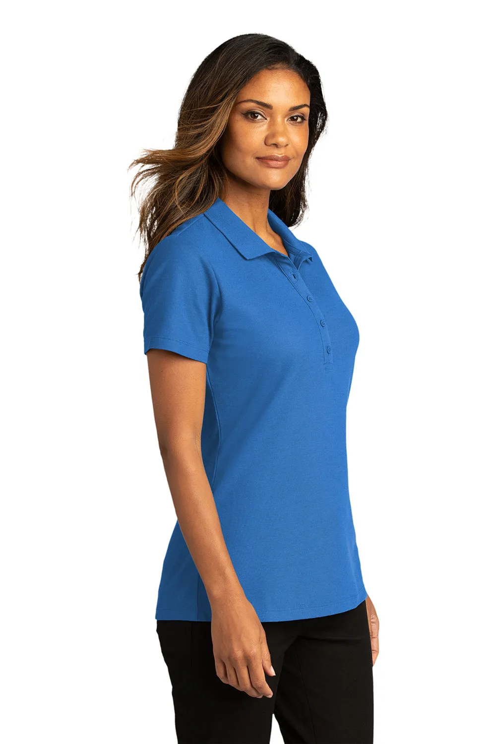 Port Authority Womens React SuperPro Snag Resistant Short Sleeve Polo Shirt - Strong Blue