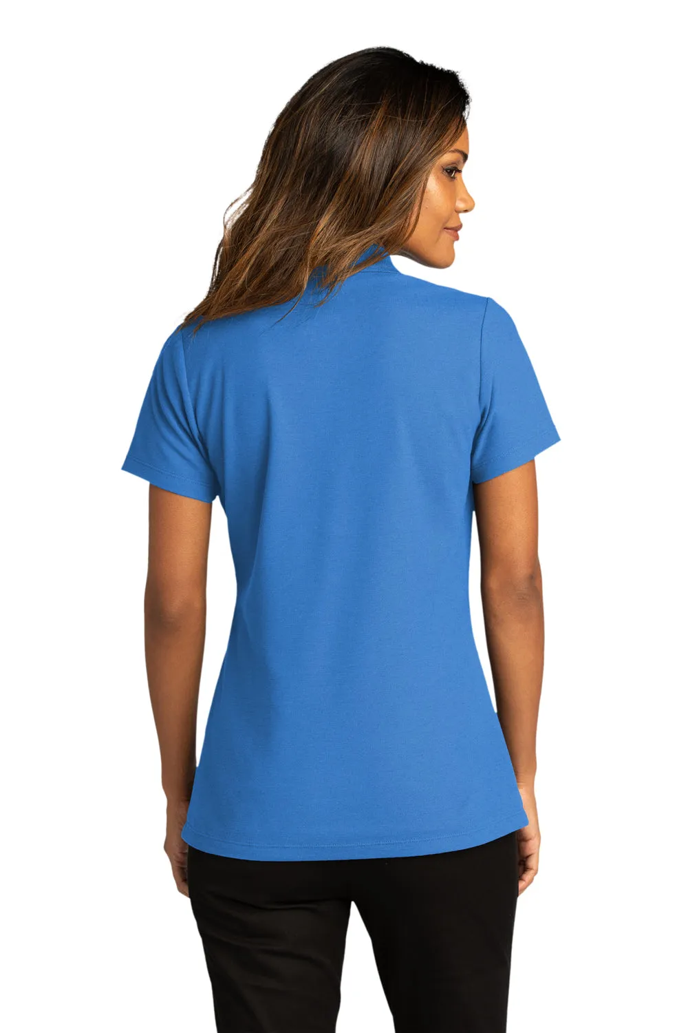 Port Authority Womens React SuperPro Snag Resistant Short Sleeve Polo Shirt - Strong Blue