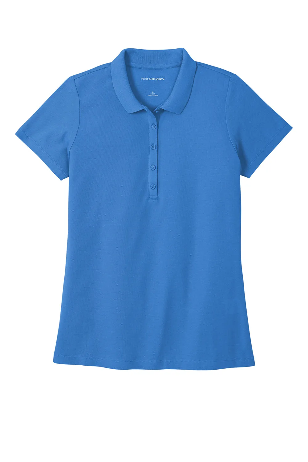 Port Authority Womens React SuperPro Snag Resistant Short Sleeve Polo Shirt - Strong Blue