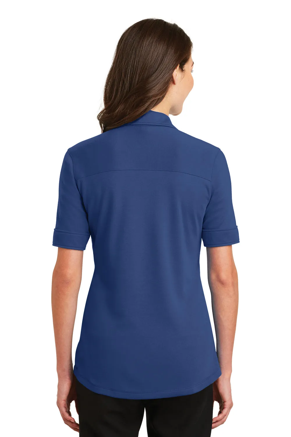 Port Authority Womens Silk Touch Performance Moisture Wicking Short Sleeve Polo Shirt - Royal Blue - Closeout