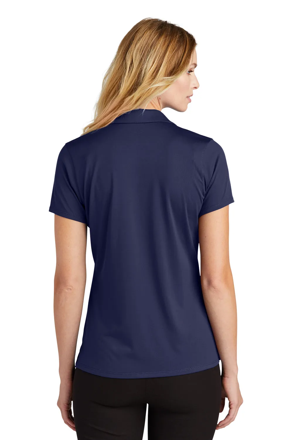 Port Authority Womens Staff Performance Moisture Wicking Short Sleeve Polo Shirt - True Navy Blue