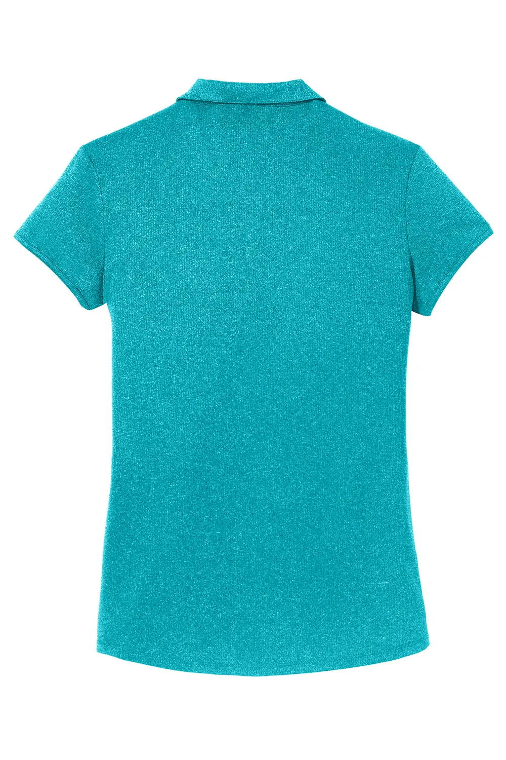 Port Authority Womens Trace Moisture Wicking Short Sleeve Polo Shirt - Heather Tropic Blue - Closeout