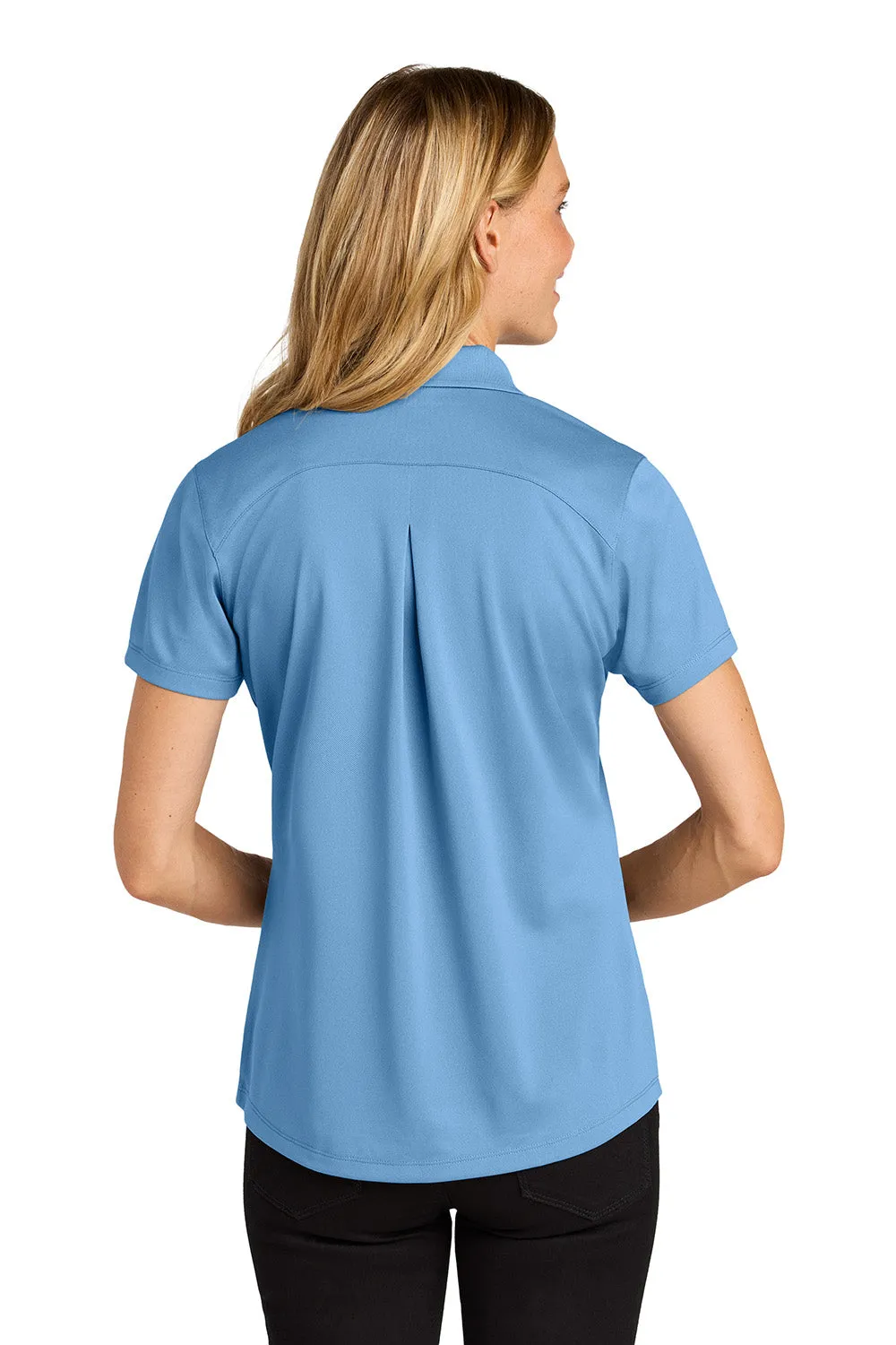 Port Authority Womens Wearever Moisture Wicking Pique Short Sleeve Polo Shirt - Carolina Blue