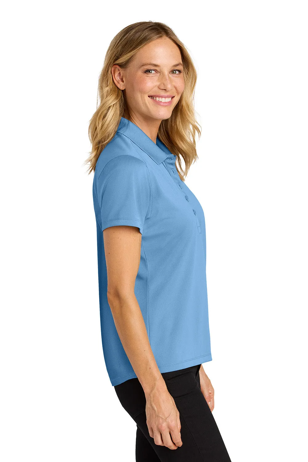 Port Authority Womens Wearever Moisture Wicking Pique Short Sleeve Polo Shirt - Carolina Blue