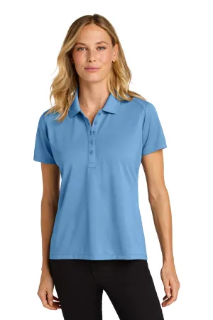 Port Authority Womens Wearever Moisture Wicking Pique Short Sleeve Polo Shirt - Carolina Blue