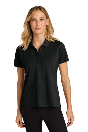 Port Authority Womens Wearever Moisture Wicking Pique Short Sleeve Polo Shirt - Deep Black