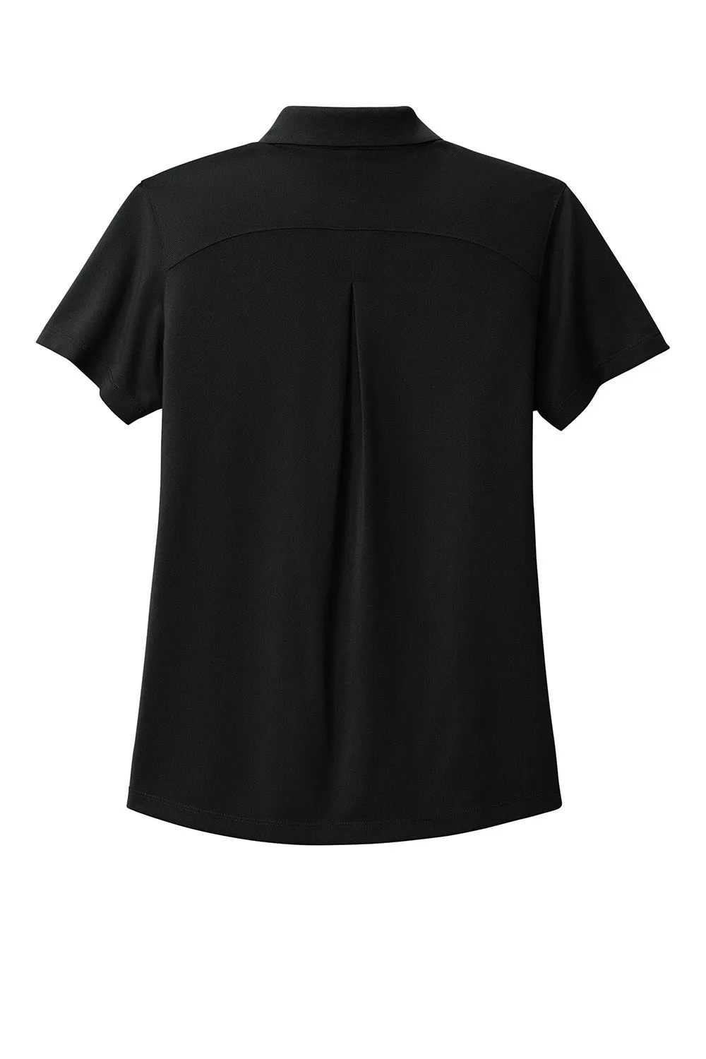 Port Authority Womens Wearever Moisture Wicking Pique Short Sleeve Polo Shirt - Deep Black