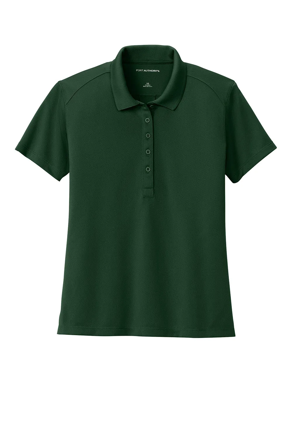 Port Authority Womens Wearever Moisture Wicking Pique Short Sleeve Polo Shirt - Deep Forest Green