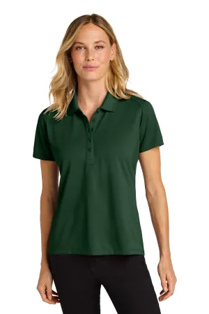 Port Authority Womens Wearever Moisture Wicking Pique Short Sleeve Polo Shirt - Deep Forest Green