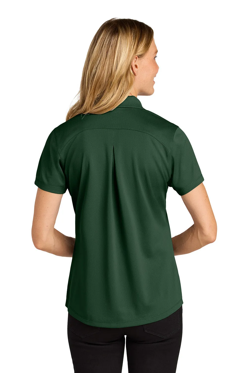 Port Authority Womens Wearever Moisture Wicking Pique Short Sleeve Polo Shirt - Deep Forest Green