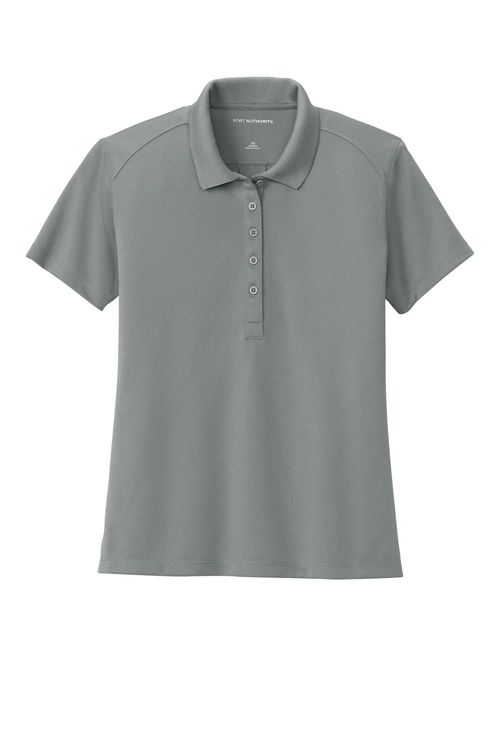 Port Authority Womens Wearever Moisture Wicking Pique Short Sleeve Polo Shirt - Gusty Grey