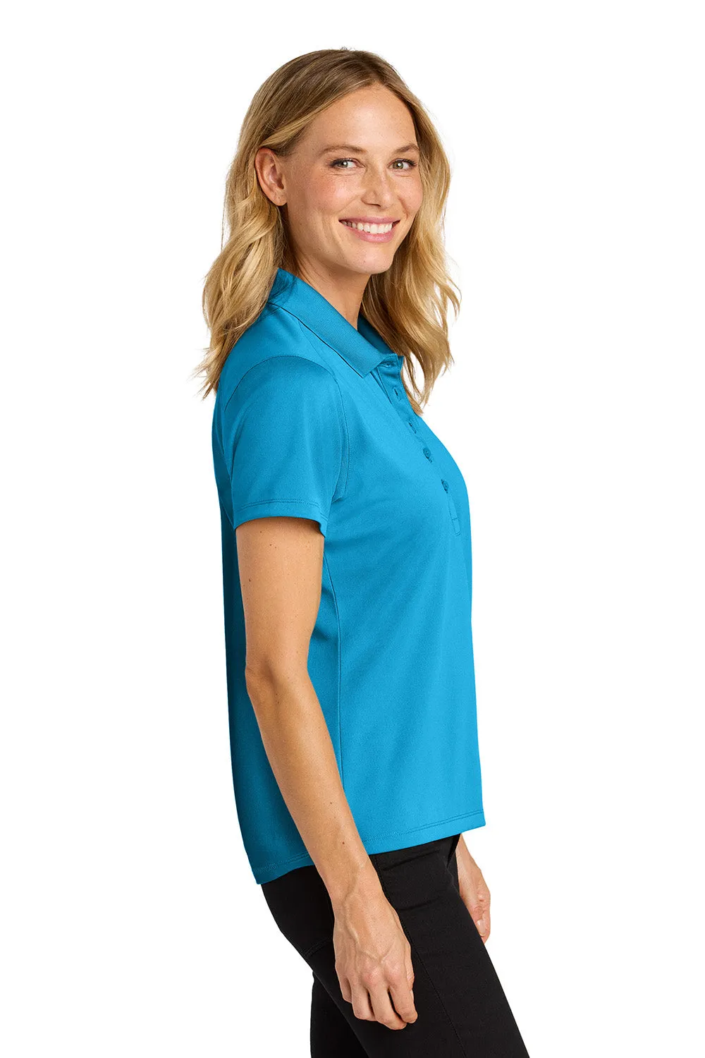 Port Authority Womens Wearever Moisture Wicking Pique Short Sleeve Polo Shirt - Parcel Blue