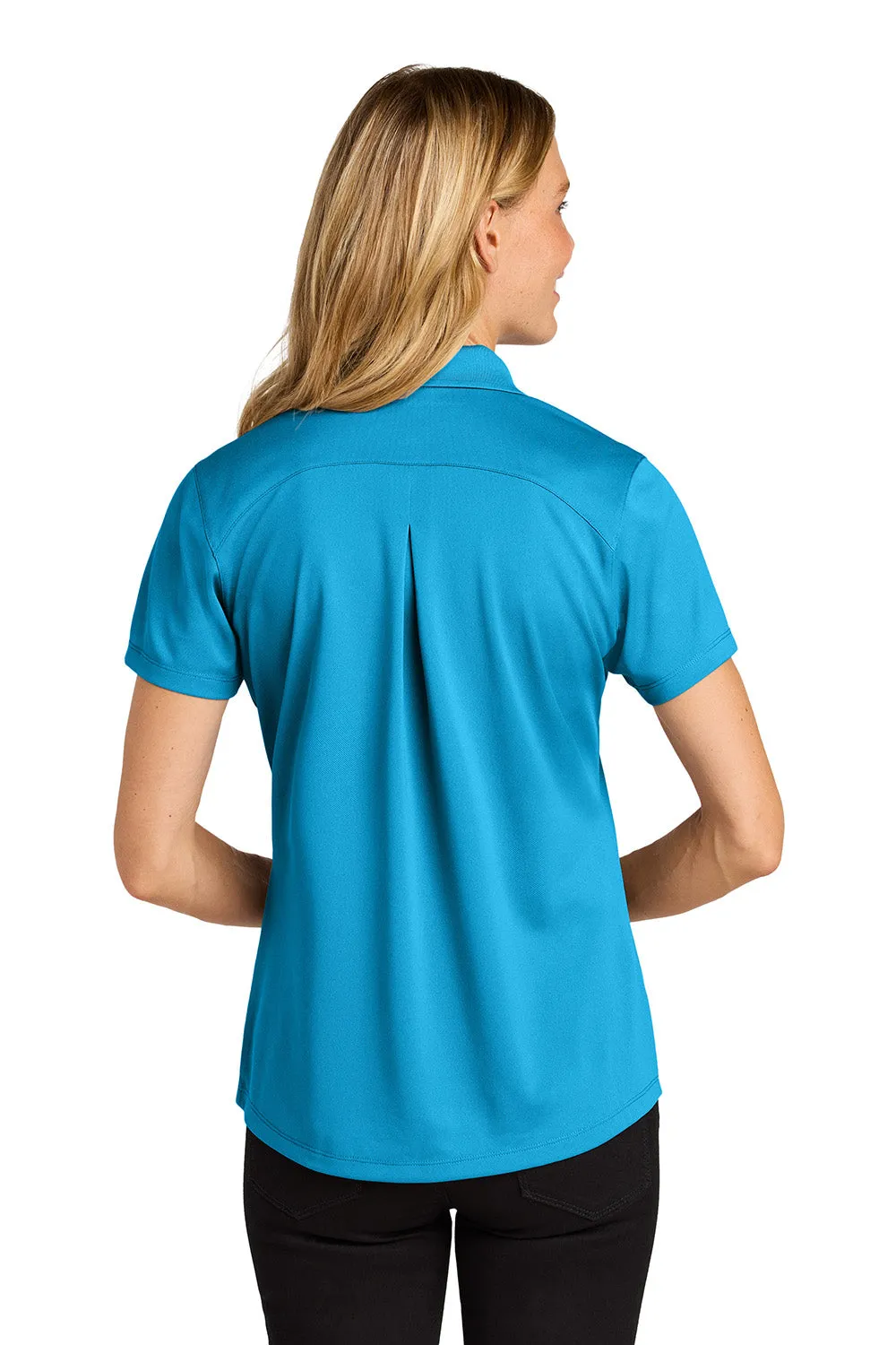 Port Authority Womens Wearever Moisture Wicking Pique Short Sleeve Polo Shirt - Parcel Blue