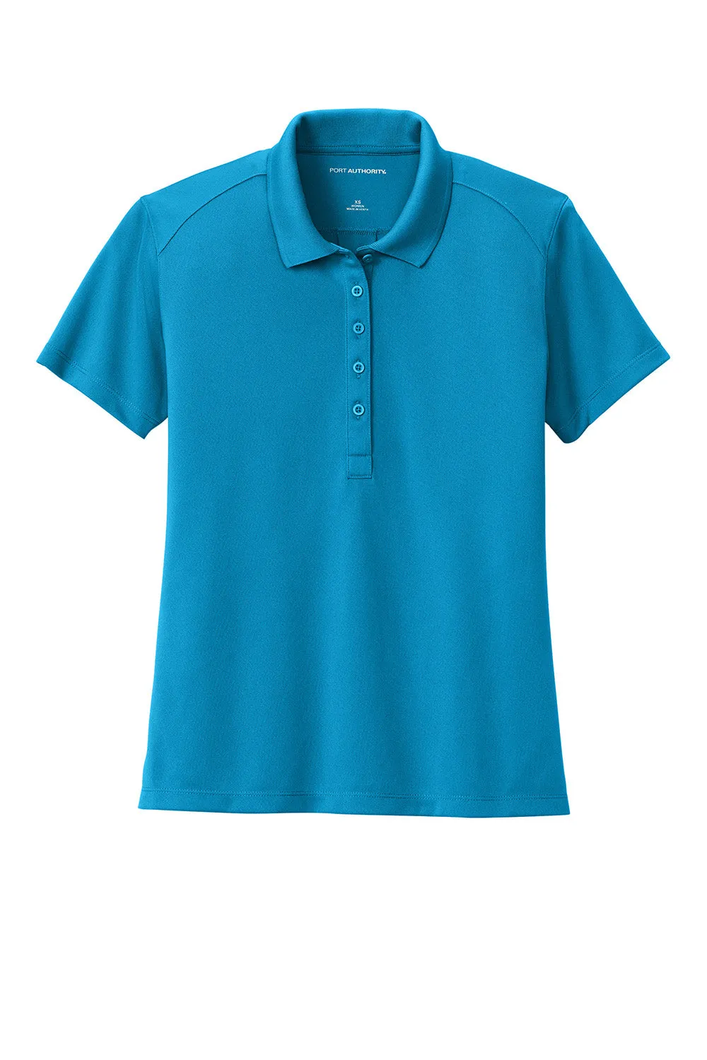 Port Authority Womens Wearever Moisture Wicking Pique Short Sleeve Polo Shirt - Parcel Blue