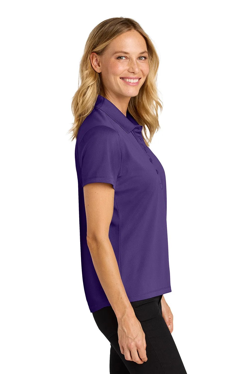 Port Authority Womens Wearever Moisture Wicking Pique Short Sleeve Polo Shirt - Prism Purple