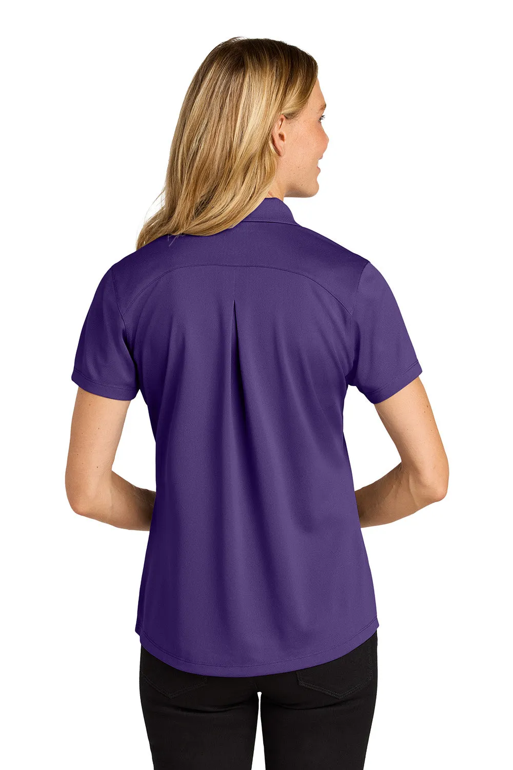 Port Authority Womens Wearever Moisture Wicking Pique Short Sleeve Polo Shirt - Prism Purple