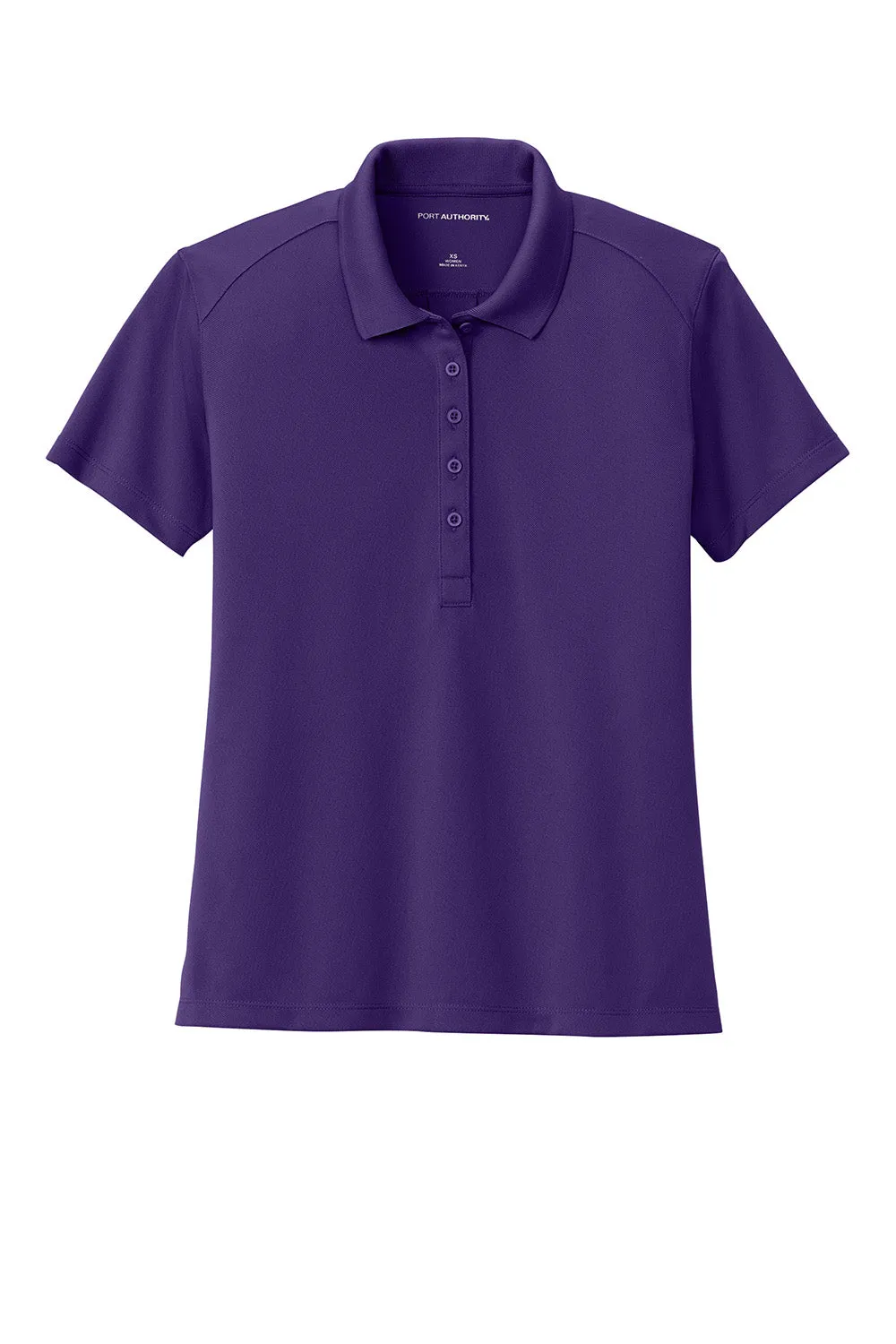 Port Authority Womens Wearever Moisture Wicking Pique Short Sleeve Polo Shirt - Prism Purple