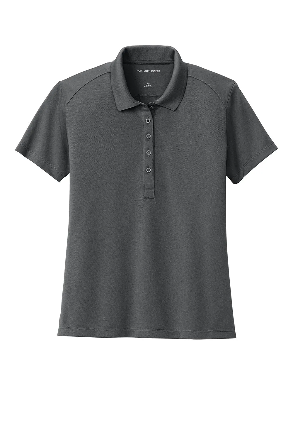 Port Authority Womens Wearever Moisture Wicking Pique Short Sleeve Polo Shirt - Storm Grey