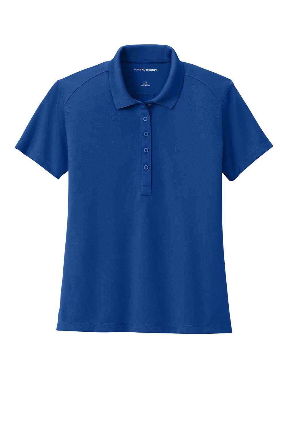 Port Authority Womens Wearever Moisture Wicking Pique Short Sleeve Polo Shirt - True Royal Blue