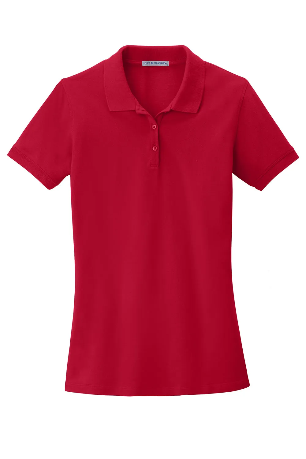 Port Authority Womens Wrinkle Resistant Short Sleeve Polo Shirt - Apple Red