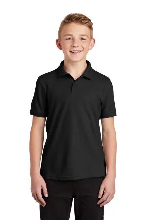 Port Authority Youth Core Classic Short Sleeve Polo Shirt - Deep Black