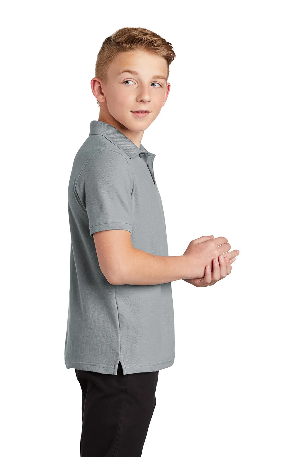 Port Authority Youth Core Classic Short Sleeve Polo Shirt - Gusty Grey