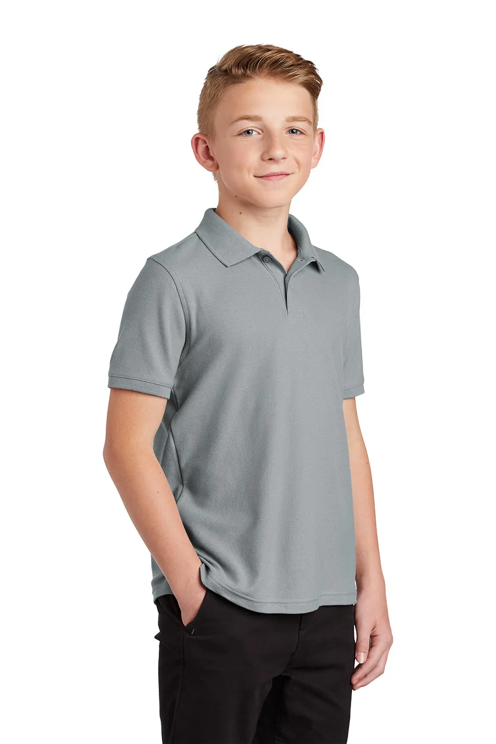 Port Authority Youth Core Classic Short Sleeve Polo Shirt - Gusty Grey