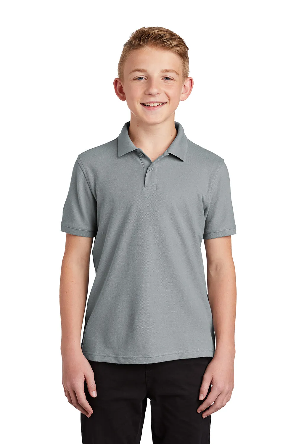 Port Authority Youth Core Classic Short Sleeve Polo Shirt - Gusty Grey