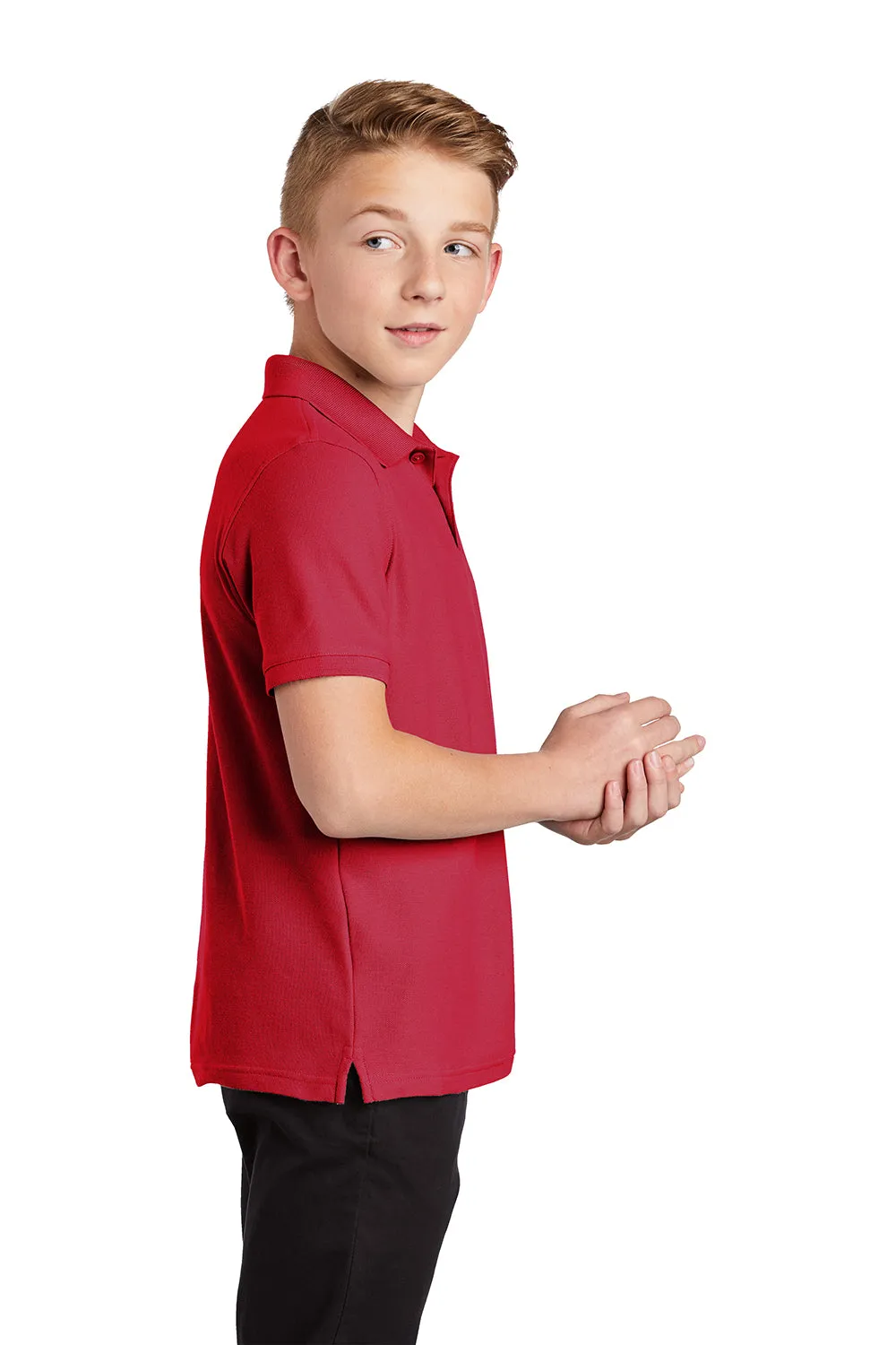 Port Authority Youth Core Classic Short Sleeve Polo Shirt - Rich Red