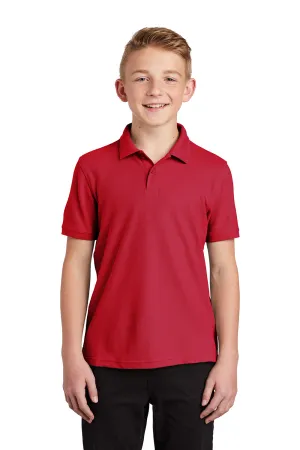 Port Authority Youth Core Classic Short Sleeve Polo Shirt - Rich Red