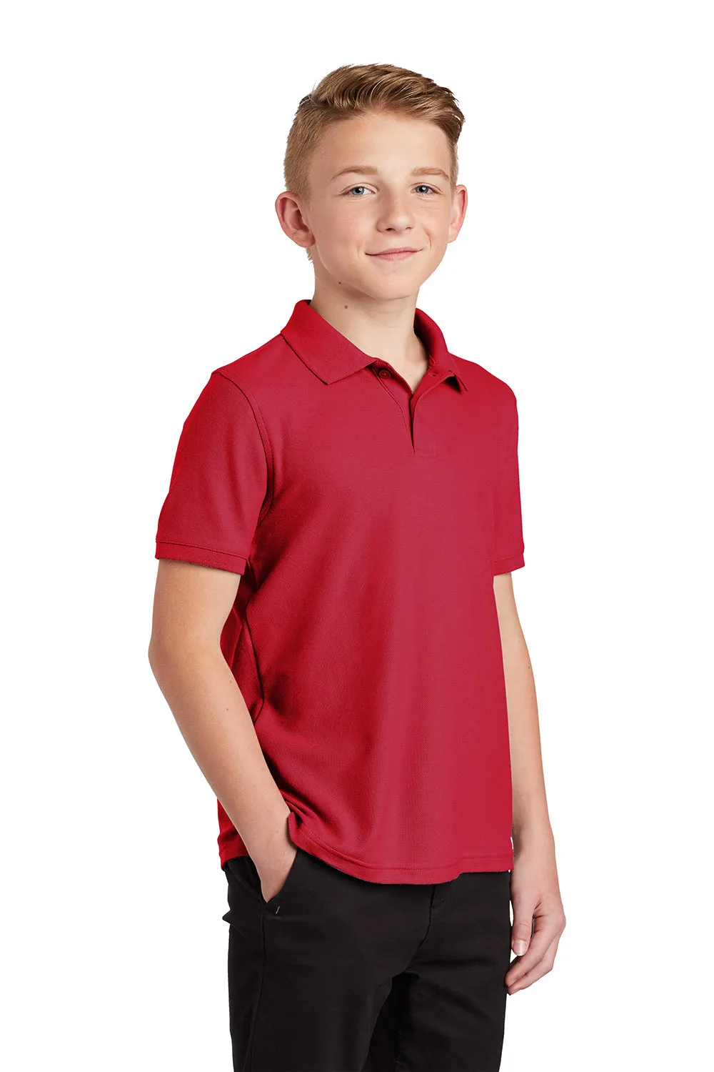 Port Authority Youth Core Classic Short Sleeve Polo Shirt - Rich Red